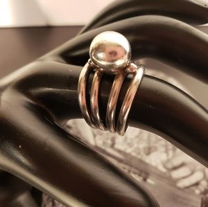 Vintage 1970s Modernist Sterling Silver Ring